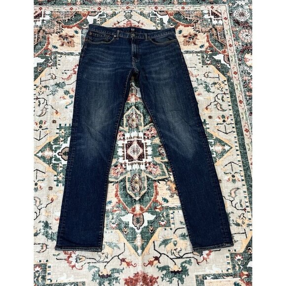 GAP Other - Sexy GAP Jeans Size 34x36 Dark Wash Athletic Fit Tapered Leg Stretch Denim💙